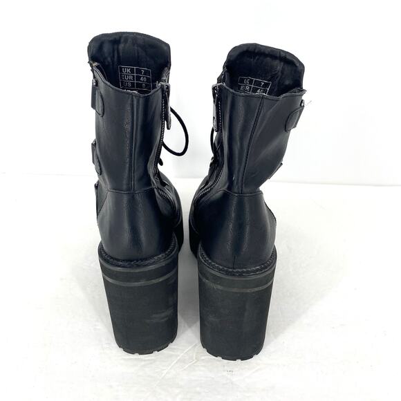 Killstar Broom Rider Black Platform High Heel Boot Women's Size 9 - Picture 2 of 10